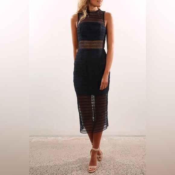 Nwot KEEPSAKE All Night Lace Midi - Picture 4 of 9